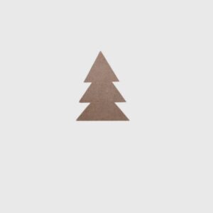 Малка коледна елхичка от MDF като декоративна фигура за празнична украса